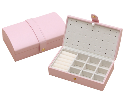 粉色PU皮革拱形清新收藏盒